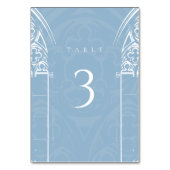 Snowy Gothic Winter Fairytale Christmas Blue テーブルナンバー (正面)