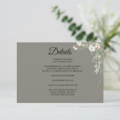 Snowy Greenery Florals Enclosure Card Details エンクロージャーカード (スタンド正面)