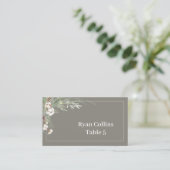 Snowy Greenery Place Cards プレイスカード (スタンド正面)