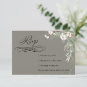 Snowy Greenery RSVP Card (スタンド正面)