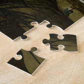 Snowy Heron (Egret) – アメリカのオードボンの鳥 ジグソーパズル (側面)