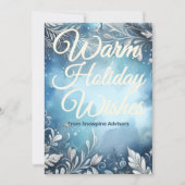 Snowy Holiday Card | カスタム企業メッセージ シーズンカード (正面)