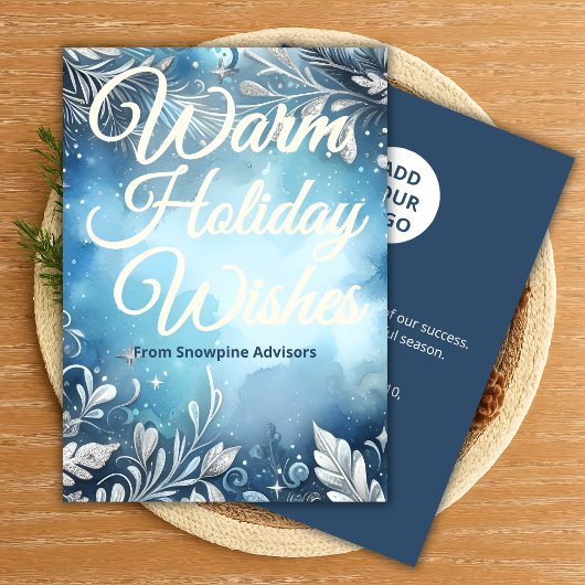 Snowy Holiday Card | カスタム企業メッセージ シーズンカード