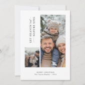 Snowy Let Heaven and Nature Sing Christmas Photo シーズンカード (正面)