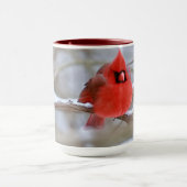 Snowy_Male_Cardinal_v1 マグカップ (中央)