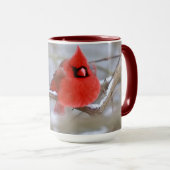 Snowy_Male_Cardinal_v1 マグカップ (正面右)