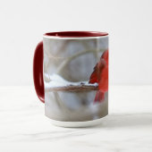 Snowy_Male_Cardinal_v1 マグカップ (正面左)