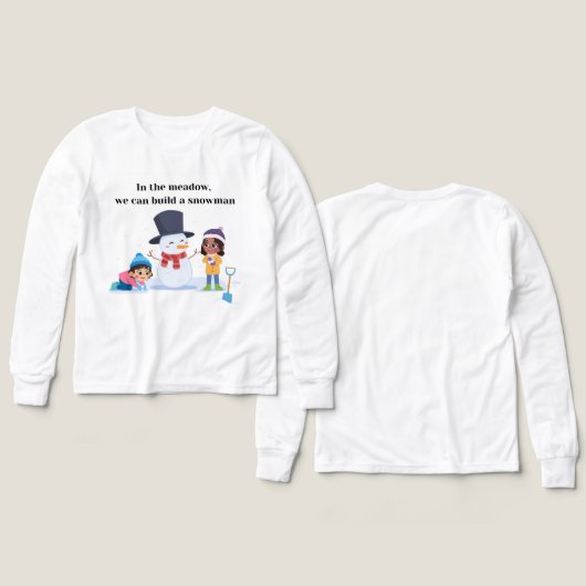 Snowy Meadow Snowman Kids (デザイン 正面＆背面)