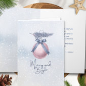 Snowy Merry And Bright クリスマスの詩のノンフォトカード シーズンカード