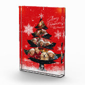 Snowy Merry Christmas Family Tree Photo Block フォトブロック (右)