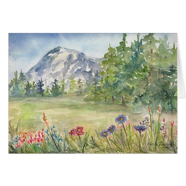 Snowy Monuntainの空白のなカード (正面横)