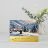 Snowy MOuntainマウスポストカードI 箔シーズンポストカード (立ち正面)