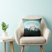 Snowy mountain mysterious blue neon light クッション (椅子)