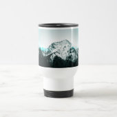 Snowy mountain mysterious blue neon light トラベルマグ (中央)