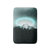 Snowy mountain mysterious blue neon light バスマット (正面縦)