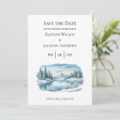 Snowy Mountain Winter Lake Save the Date セーブザデート (スタンド正面)