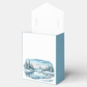 Snowy Mountain Winter Lake Wedding フェイバーボックス (オープン)