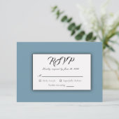 Snowy Mountain Winter Lake Wedding 出欠カード (スタンド正面)