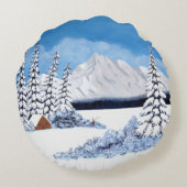 Snowy Mountains ラウンドクッション (裏面)