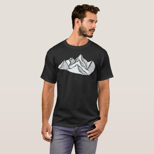 Snowy Mountains Active Tシャツ (正面フル)