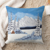Snowy Mountains Large クッション (ブランケット)