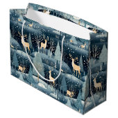 Snowy Night Deer Field ラージペーパーバッグ (裏面アングル)