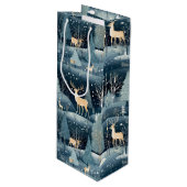 Snowy Night Deer Field ワインギフトバッグ (正面アングル)