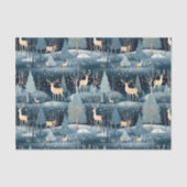 Snowy Night Deer Field 薄葉紙 (正面)