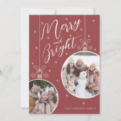 Snowy Ornament Christmas Card 招待状 (正面)