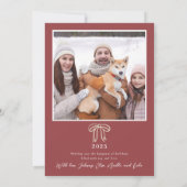 Snowy Ornament Christmas Card 招待状 (裏面)