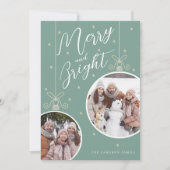 Snowy Ornament Christmas Card 招待状 (正面)