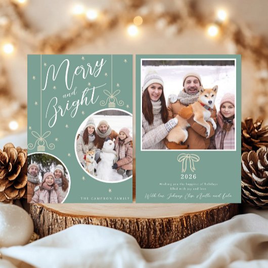 Snowy Ornament Christmas Card 招待状