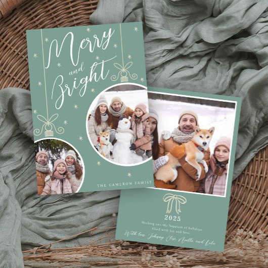 Snowy Ornament Christmas Card 招待状