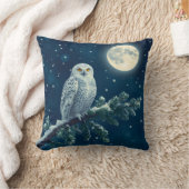 Snowy Owl Christmas クッション (ブランケット)