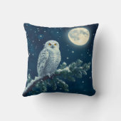 Snowy Owl Christmas クッション (裏面)