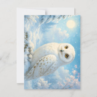 Snowy Owl in a Winter Wonderland ポストカード