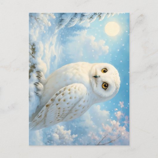 Snowy Owl in a Winter Wonderland ポストカード (正面)