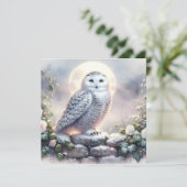 Snowy Owl in Moonlit Winter Garden カード (スタンド正面)