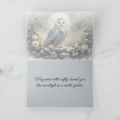 Snowy Owl in Moonlit Winter Garden カード (内部)
