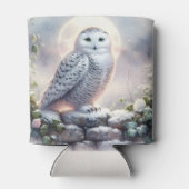 Snowy Owl in Moonlit Winter Garden 缶クーラー (裏面)