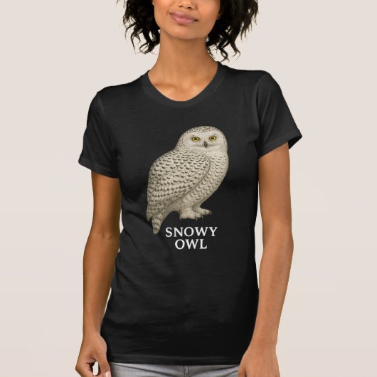 Snowy Owl T-Shirt: Bird of Prey Design for Nature  Tシャツ (正面)