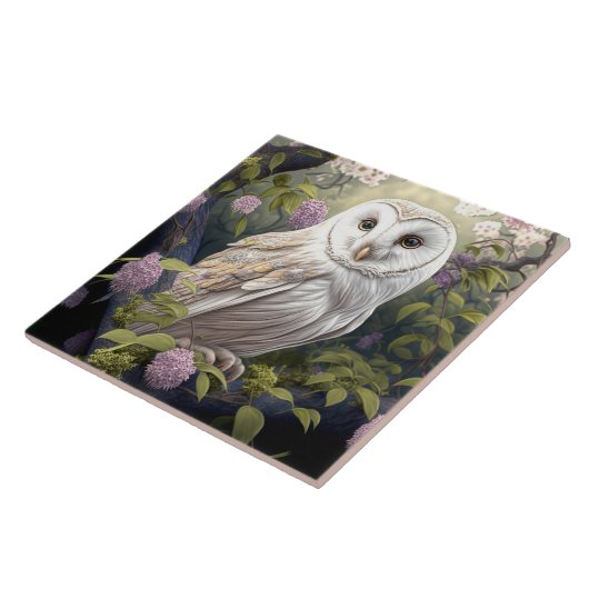 SNOWY OWL TILE タイル (側面)