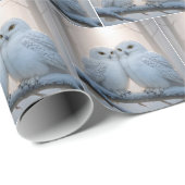 Snowy Owls On a Winter Branch ラッピングペーパー (ロールコーナー)