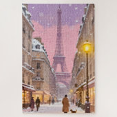 Snowy Paris Dreams Winter City ジグソーパズル (縦)