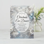 Snowy Petals in Frozen Bloom Christmas Eve Dinner 招待状 (スタンド正面)