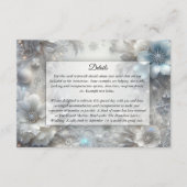 Snowy Petals in Frozen Bloom Wedding エンクロージャーカード (正面)