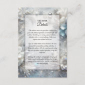 Snowy Petals in Frozen Bloom Wedding エンクロージャーカード (正面)