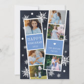 Snowy Photobooth Hanukkahフォトコラージュカード シーズンカード (正面)