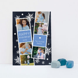 Snowy Photobooth Hanukkahフォトコラージュカード シーズンカード