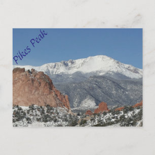 Snowy Pikes Peakポストカード ポストカード